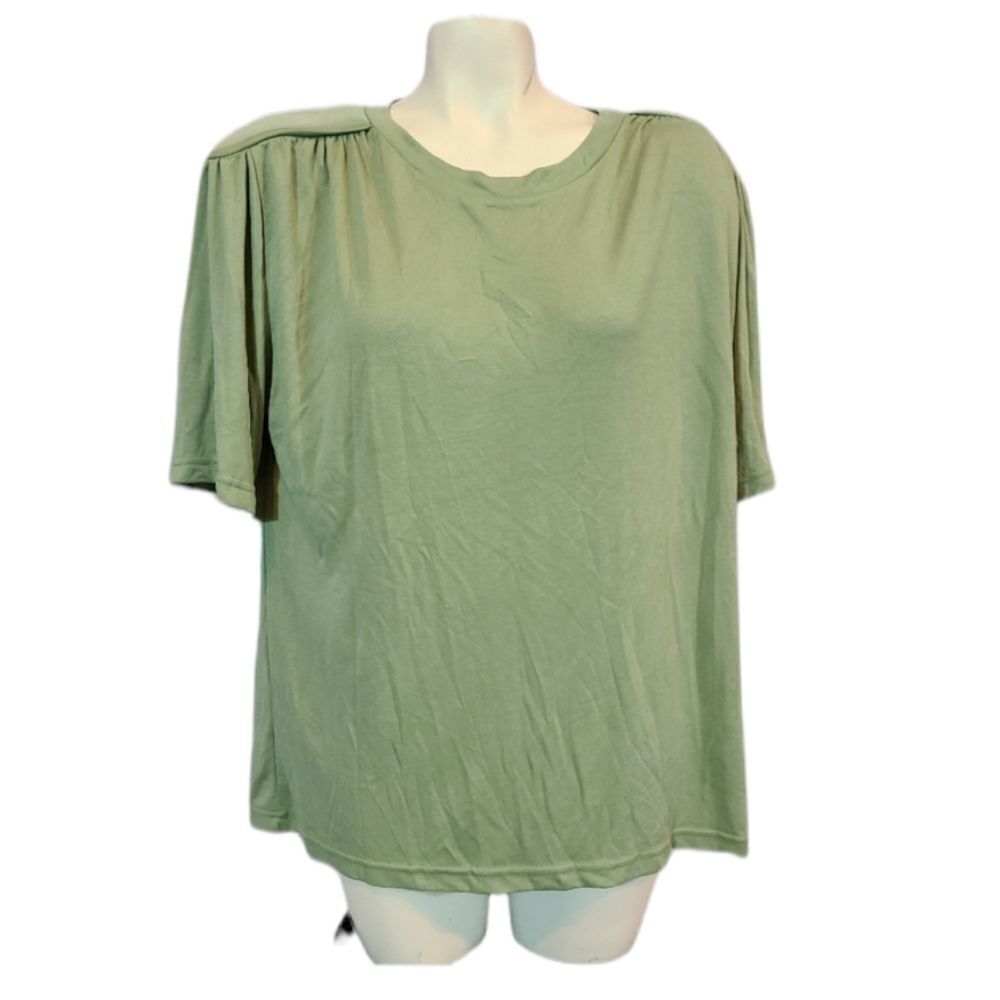 One One Six Green‎ Military Shoulder Blouse Size 1X